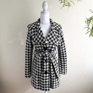 Vintage Wet Seal Houndstooth Belted Jacket - Y2K Style